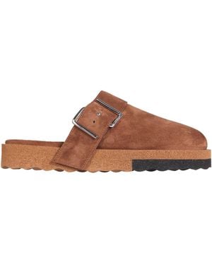Off-White c/o Virgil Abloh SLIPPER COMFORT IN SUEDE - Marrone