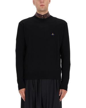 Vivienne Westwood Alex" Jersey With Logo - Black