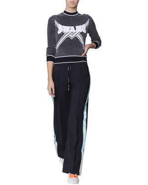 Off-White c/o Virgil Abloh Textured Knit Cropped Jumper - Blue