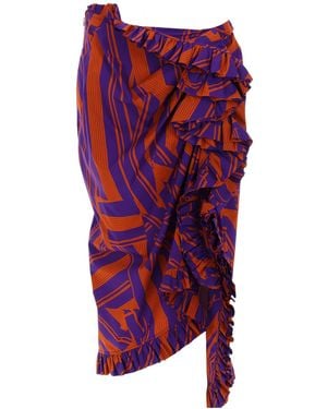 Dries Van Noten Midi Skirt Sina - Red