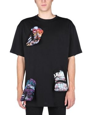Raf Simons Graphic Print Crew Neck T-Shirt - Black