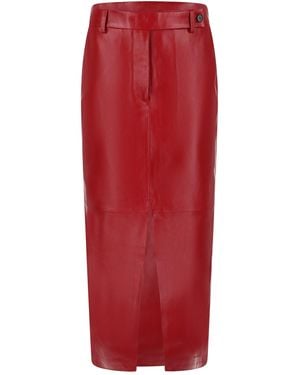 Co. Gonna Midi Sartoriale N Spac Frontale - Red