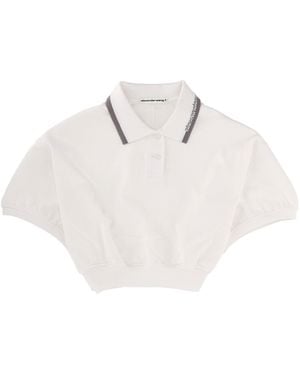T By Alexander Wang Alexanderwang.T Cotton Polo - White