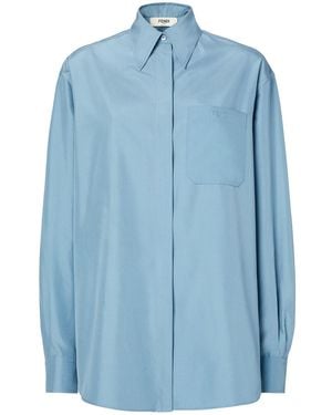 Fendi Shirt With Logo - Blue