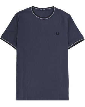 Fred Perry T-Shirt With Logo - Blue