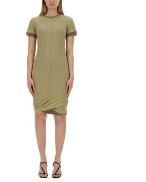 Sportmax Round Neck Knee Length Dress - Green