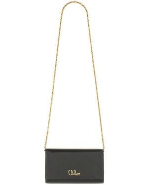 Chloé Iconic" Flap And Chain Wallet - White