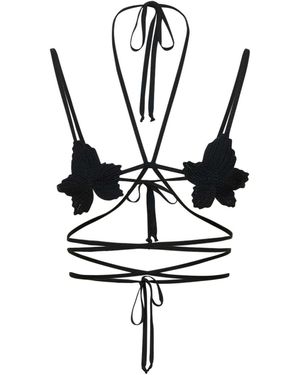 ANDREADAMO REGGISENO FIG LEAF IN MISTO VISCOSA - Bianco