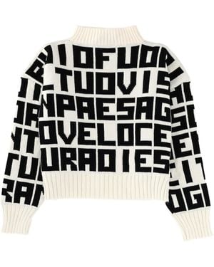 MSGM Logo Mock Collar Jumper - Black
