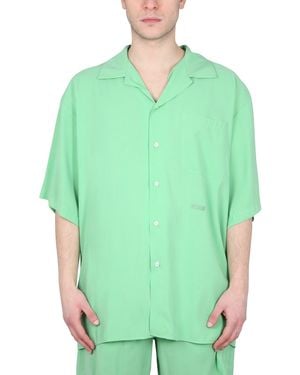 MSGM Camicia uomo viscosa - Verde