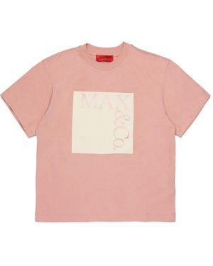 MAX&Co. T-Shirt With Logo - Pink