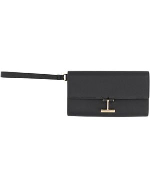Tom Ford Hammered Clutch - White