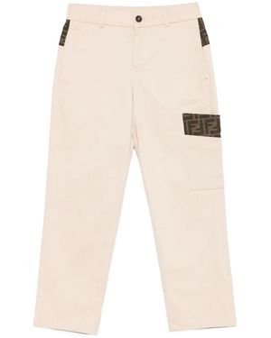 Fendi Gabardine Trousers - Natural