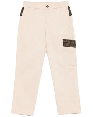 Fendi Gabardine Trousers - Natural