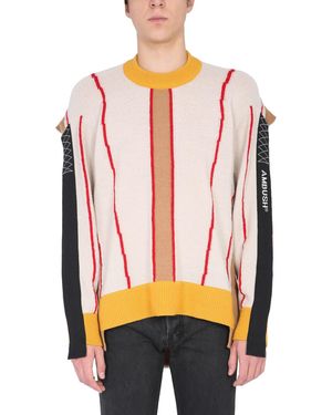 Ambush MAGLIA GIROCOLLO CON SILHOUETTE PIEGHEVOLE - Neutro