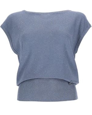 Herno Sequined T-Shirt - Blue