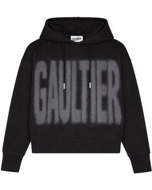 Jean Paul Gaultier Felpa Con Logo - Black