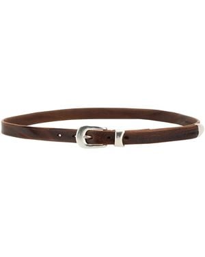 Our Legacy Textured Buckle Belt - Brown