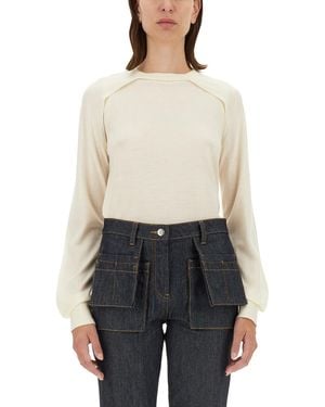 Helmut Lang Relaxed-Fit Wool And Silk Blend Top - White