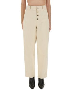 Moschino High-Waisted Straight Fit Jeans - Natural