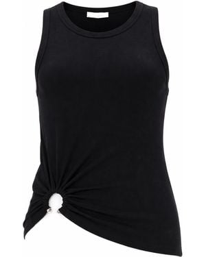 Rabanne Top Con Piercing - Black