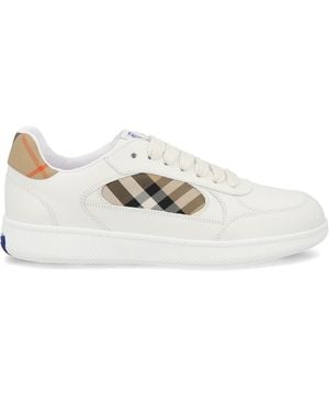 Burberry Trainer "Terrace" Con Dettagli Check - White