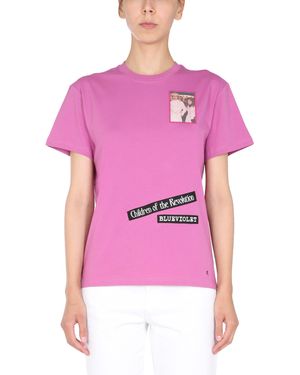 Raf Simons Relaxed Fit Crew Neck T-Shirt - Pink