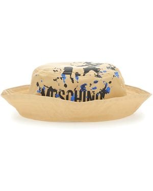 Moschino Cappello Stile Pescatore Con Logo - Metallizzato