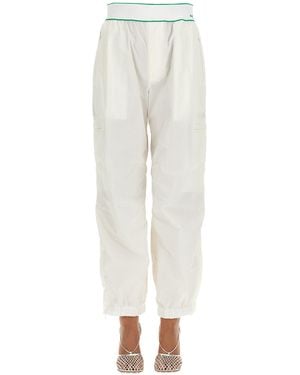 Bottega Veneta Cargo Trousers With Elasticated Waistband - White