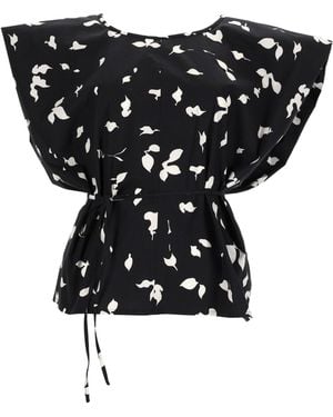 Alysi Sleeveless Top With Ribbon - Black