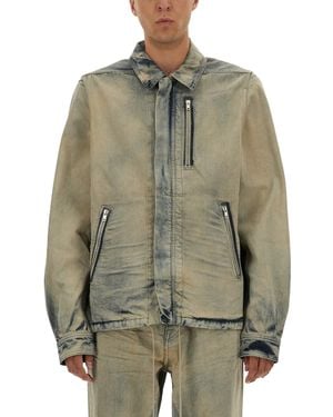Rick Owens Casual Jacket With Concealed Zipper - Green