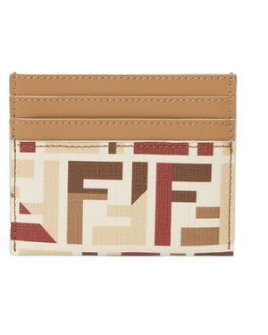 Fendi Roma" Card Holder - Natural