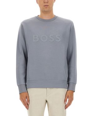 BOSS Sweatshirt With Logo - Grey