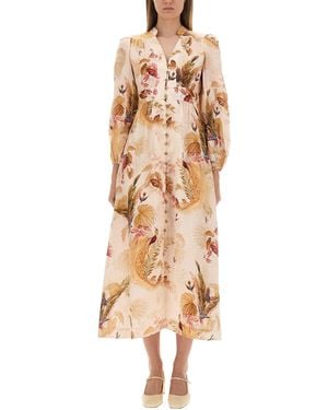 Zimmermann Floral Print Maxi Dress - Natural