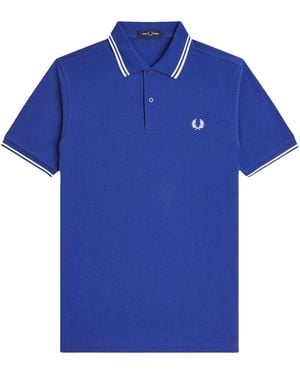 Fred Perry Polo With Logo - Blue