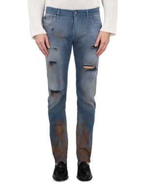 Dolce & Gabbana Skinny Fit Mini Jeans For - Blue