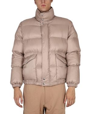 McQueen Graffiti Logo Print Down Jacket - Natural