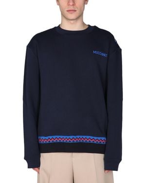 Missoni Crew Neck Sweatshirt - Blue