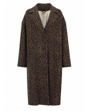Golden Goose Cappotto Monopetto Cocoon - Brown