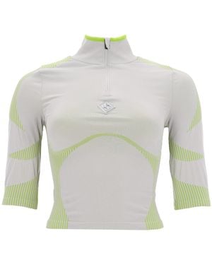 CASABLANCA Logo-Embellished Top - Grey