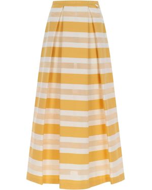 Herno Gonna Lunga A Pieghe - Yellow