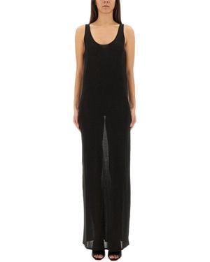 Saint Laurent Dress With Lurex Thread - Black