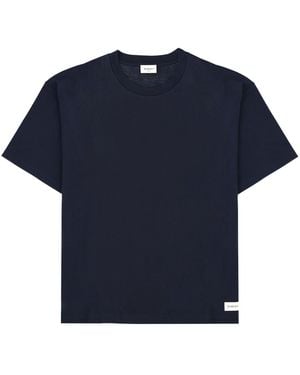 Saint Laurent T-Shirt Con Patch Logo - Blue