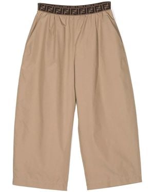 Fendi Nylon Cotton Trousers - Natural