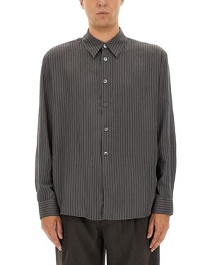 Our Legacy Contrasting Striped Shirt - Grey