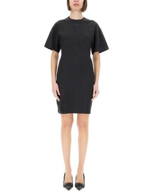 Courreges Short Cotton Dress - Black