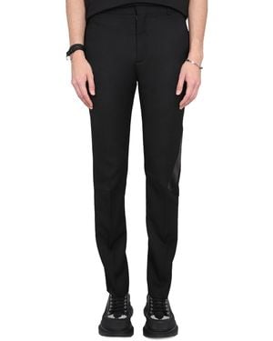 McQueen Tailored Virgin Wool Pants - Black