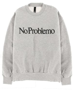 No Problemo Sweatshirt With Logo - Grey