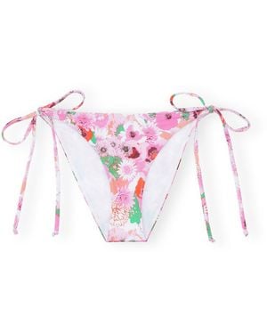 Ganni Bikini Slip A Fiori - Rosa
