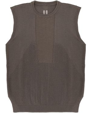 Rick Owens Knitted Top New Wool Tops - Brown